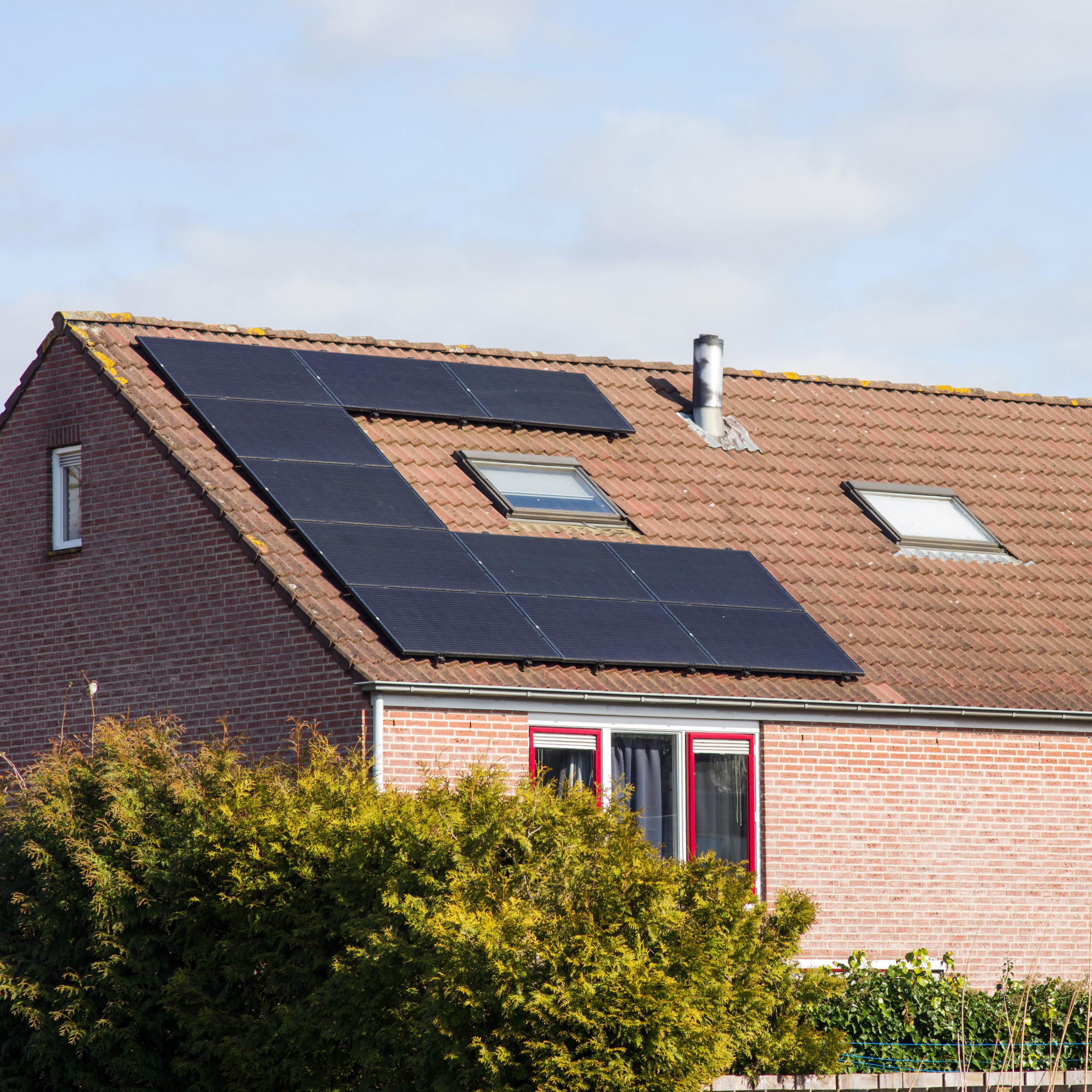 Huis met zonnepanelen